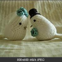 Crochet: pareja de pájaros